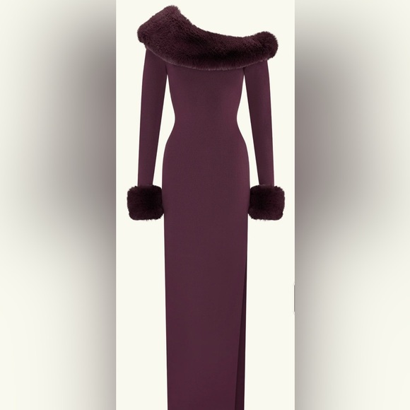 Meshki Deep Wine Long Sleeve Dress - Picture 3 of 3